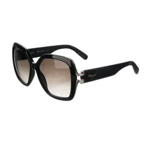 Salvatore Ferregamo black oversized sunglasses in excellent condition ???? Ferragamo SF2031S 1 - Black Sunglasses | LookerOnline main image 4